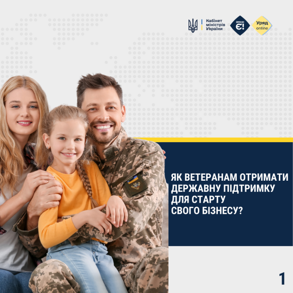 Кабінет Міністрів України - Яким чином ветерани можуть скористатися державною підтримкою для започаткування власного бізнесу?