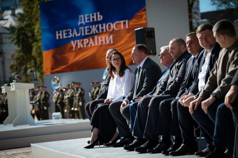 Юлія Свириденко відвідала святкові заходи на Софійській площі з нагоди Дня Незалежності.