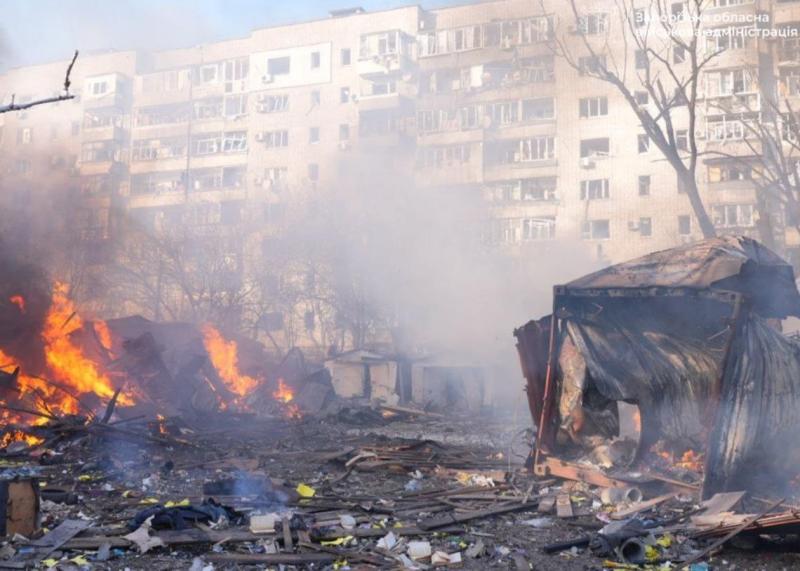 Атака Росії на Запоріжжя: одна жертва та десять травмованих.