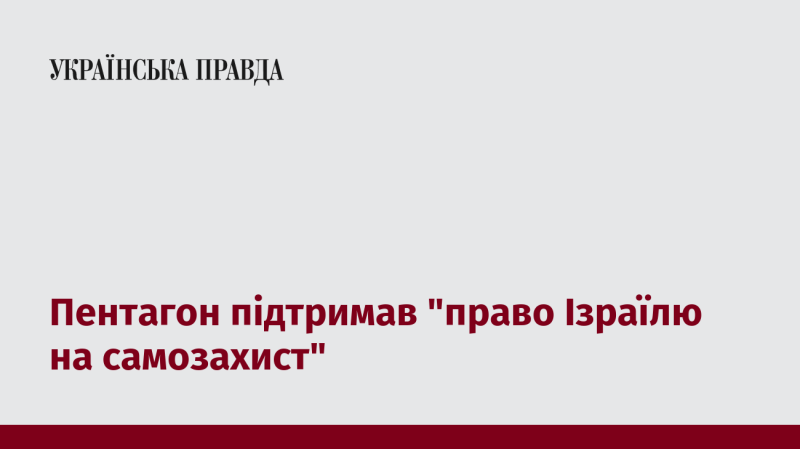 Пентагон висловив підтримку 