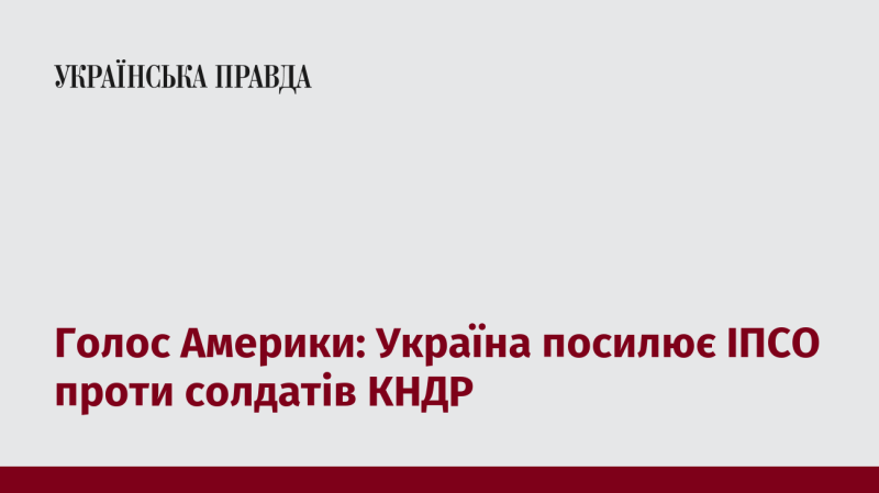 Голос Америки: Україна активізує інформаційно-психологічні операції проти військовослужбовців КНДР.