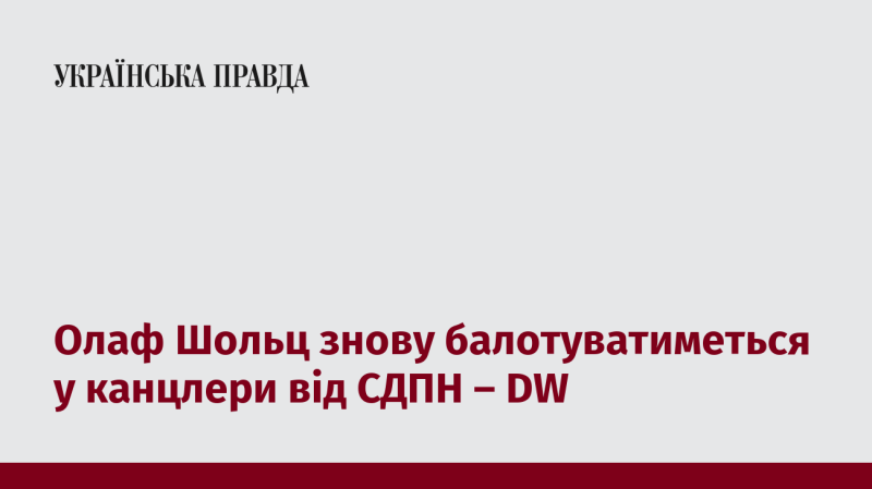 Олаф Шольц знову виставить свою кандидатуру на посаду канцлера від Соціал-демократичної партії Німеччини - DW