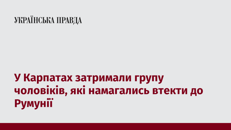 У Карпатах була спіймана група чоловіків, що намагалися втекти до Румунії.