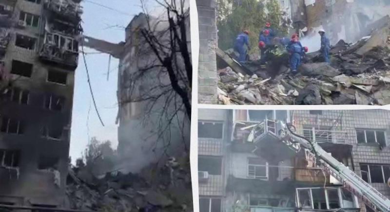 Ракета пронизала будівлю з першого по дев'ятий поверх: у Міністерстві внутрішніх справ поділилися подробицями нічного обстрілу з боку Росії.