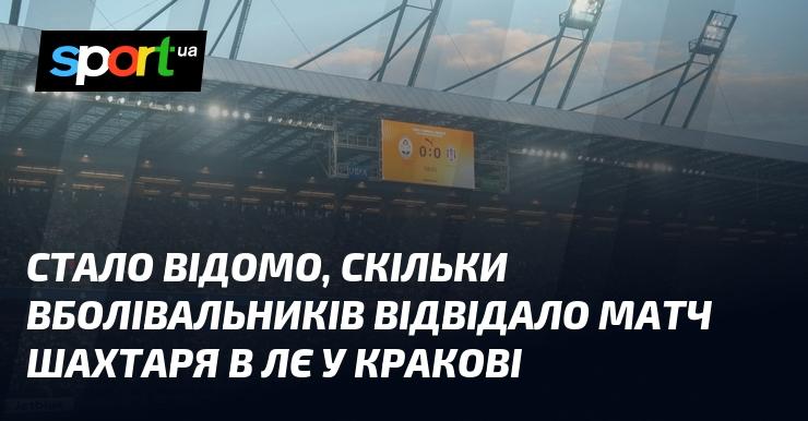 З'ясувалося, скільки фанатів присутні на матчі Шахтаря в Лізі Європи, який проходив у Кракові.