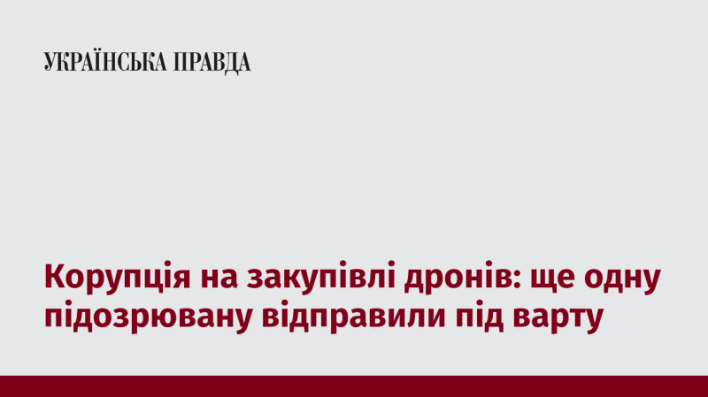 Корупційний скандал у сфері закупівлі дронів: нову підозрювану арештували.