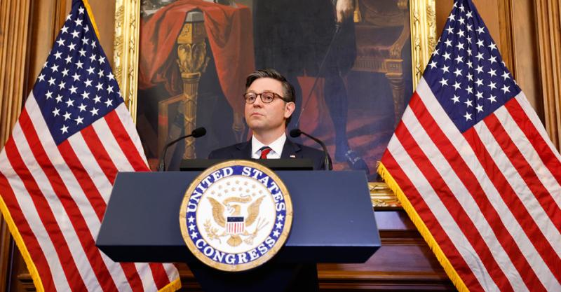 Спікер Джонсон прокоментував третю спробу балотування: Трамп грає на нерви демократів.