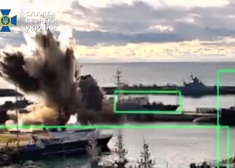 Служба безпеки України знищила підводний корабель у Новоросійську.