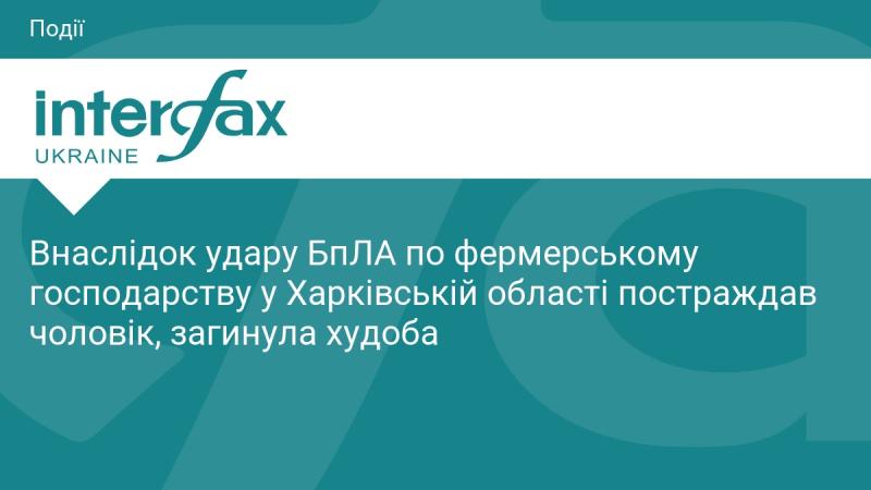 Внаслідок атаки безпілотника на фермерське господарство в Харківській області один чоловік отримав травми, а також загинула частина тварин.
