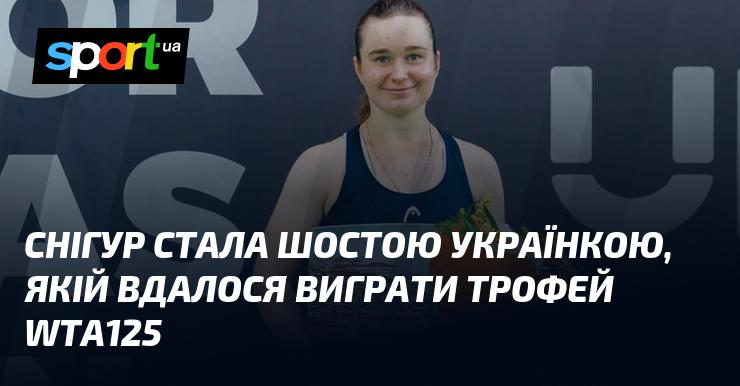 Снігур стала шостою українською тенісисткою, якій вдалося здобути трофей WTA125.