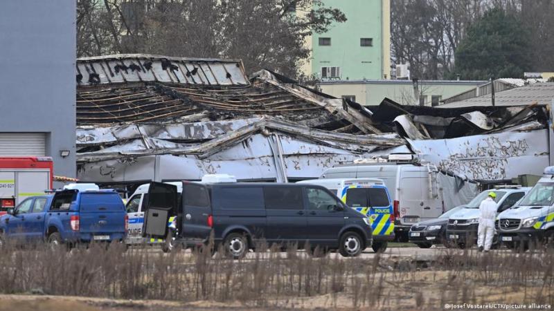 В Чехії розслідують можливий зв'язок з Росією у справі підпалу підприємства, що займається виробництвом дронів.