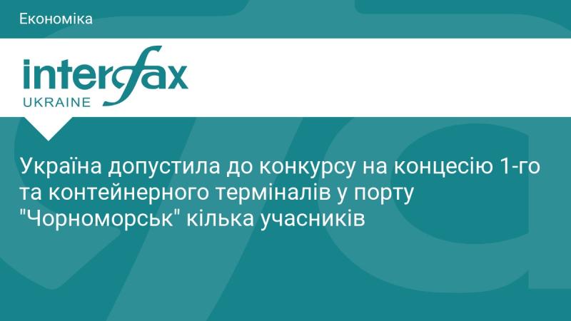 Україна залучила кілька учасників до конкурсу на концесію першого та контейнерного терміналів у порту 